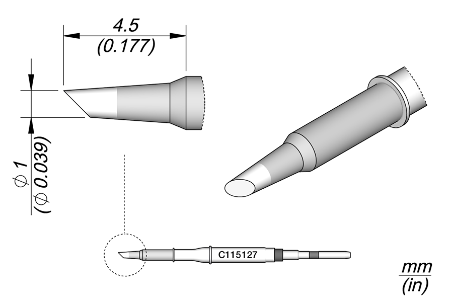 C115127 - Bevel Cartridge Ø 1
